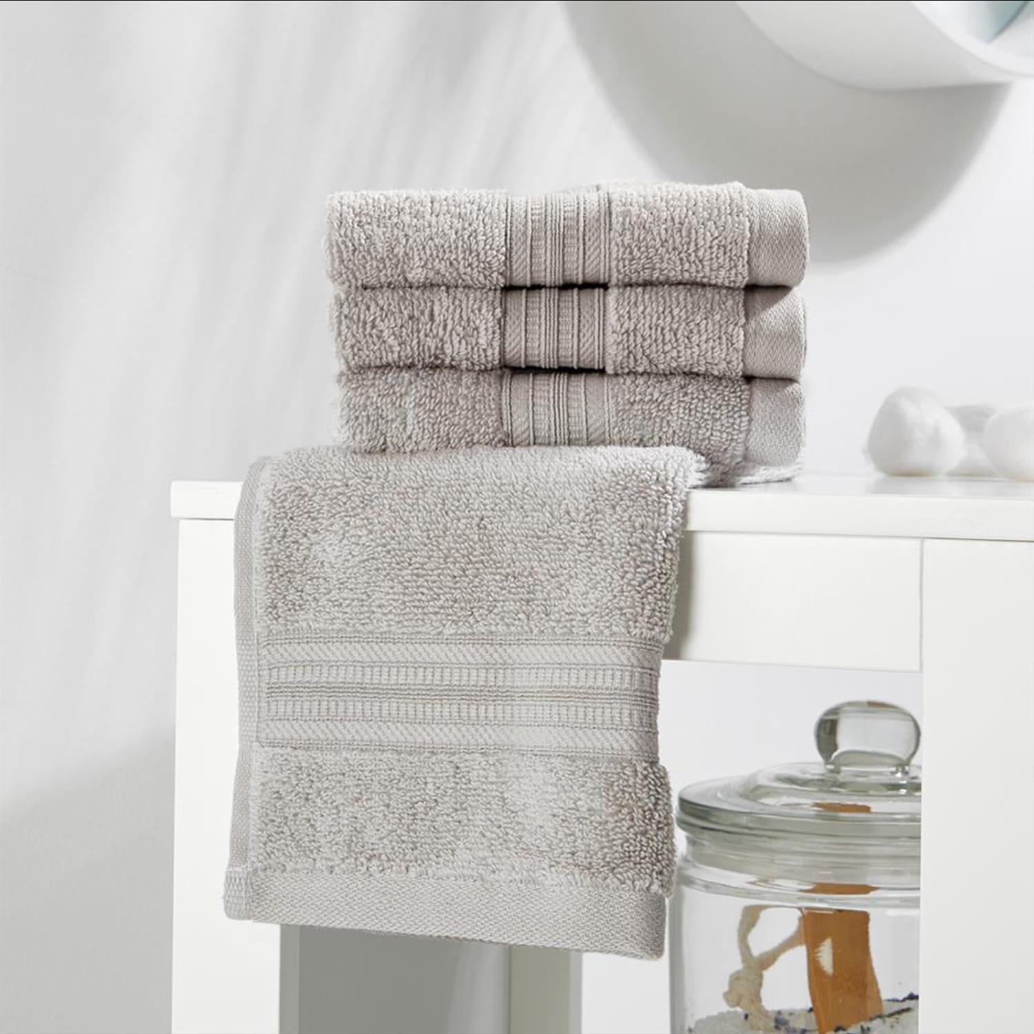 Home Collections Silver 6 Luxury Face Cloths, product image 2