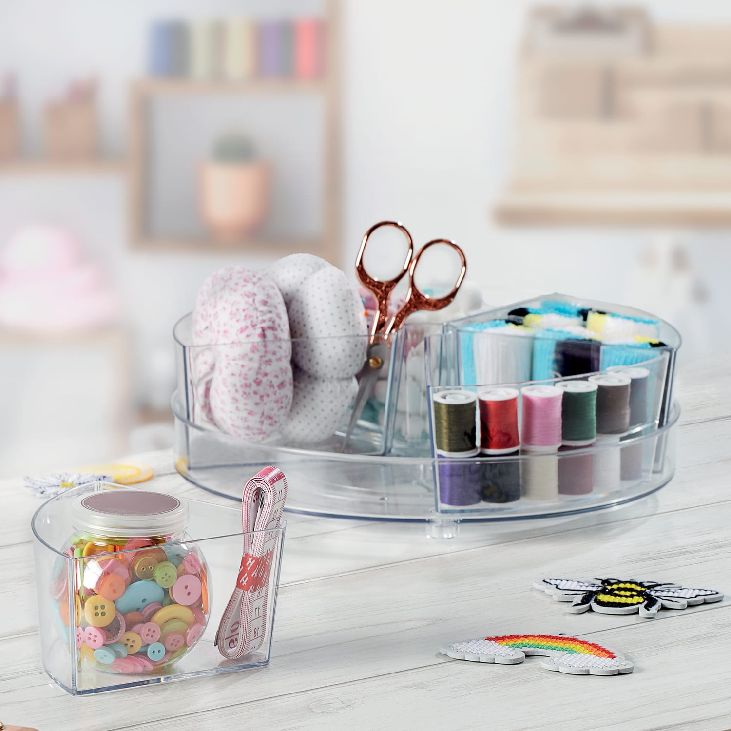 Utility Rotating Storage With 5 Compartments