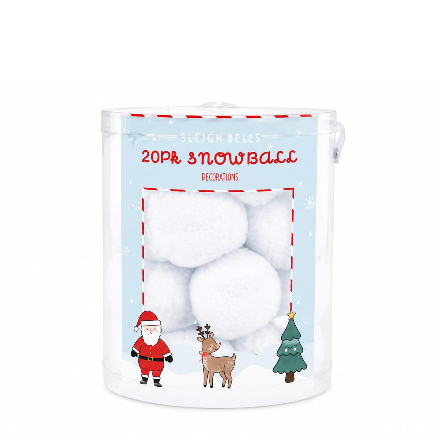 Sleigh Bells Snowball Decorations 20 Pack