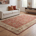 The Rug Edit Raja Border Runner RA06 - Red/Cream