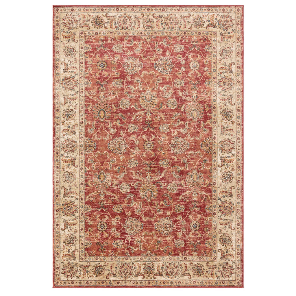 The Rug Edit Raja Border Runner RA06 - Red/Cream, product image 2