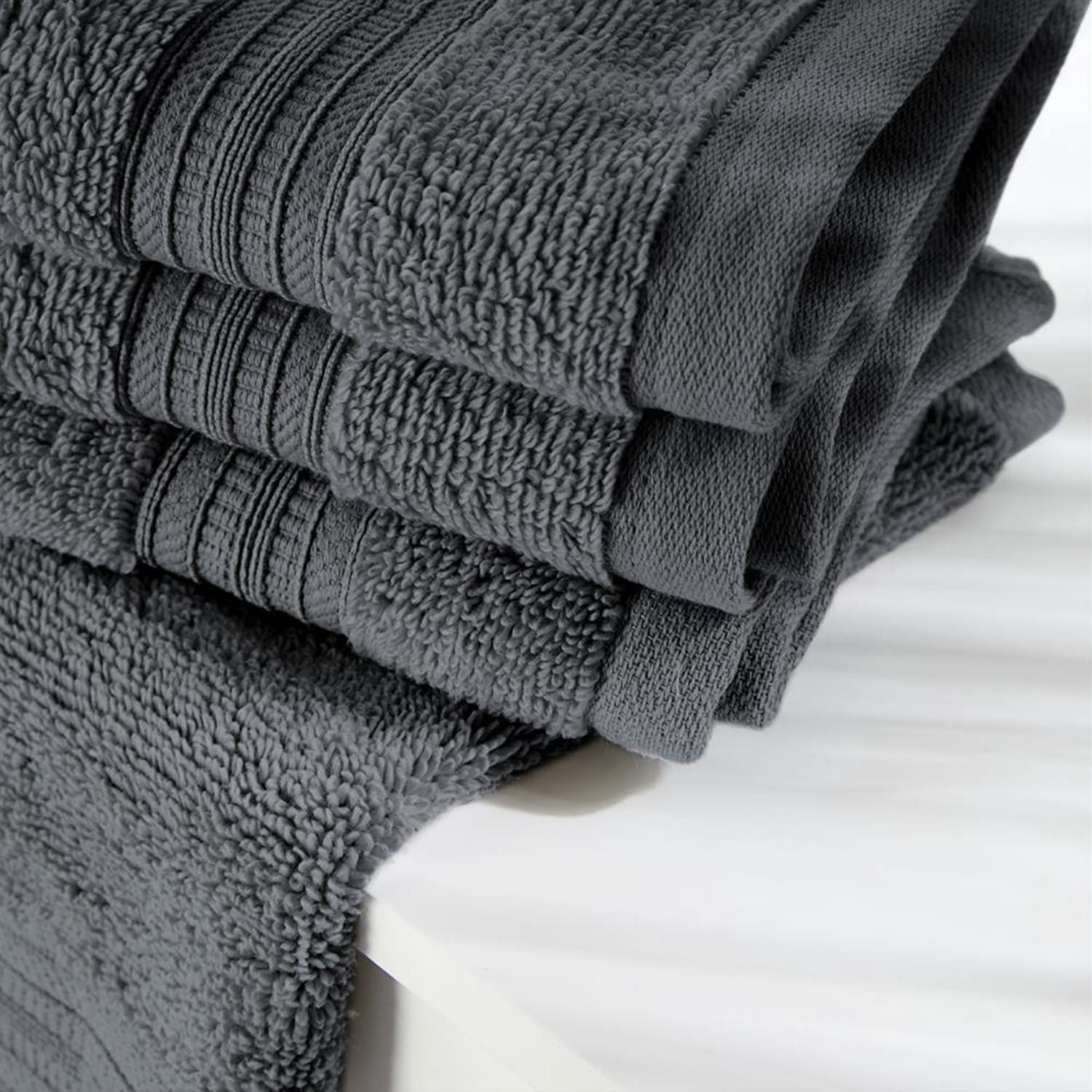 Home Collections Charcoal 6 Luxury Face Cloths, product image 3