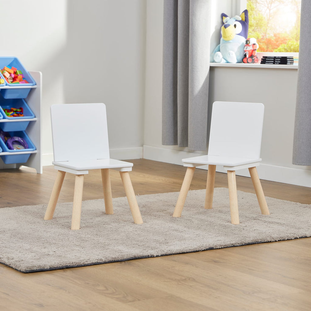 Liberty House Toys Kids White & Pinewood Chairs, product image 2
