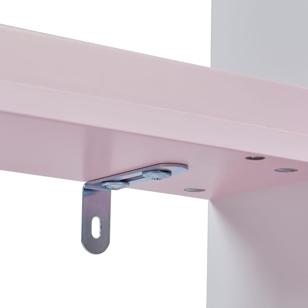 Liberty House Toys Rainbow Table and Chair & Bookshelf Set - White & Pink, product image 7